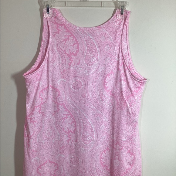 Lauren Ralph Lauren Black Label L Pink Paisley Nightgown Sleep Shirt Cotton - Picture 8 of 11